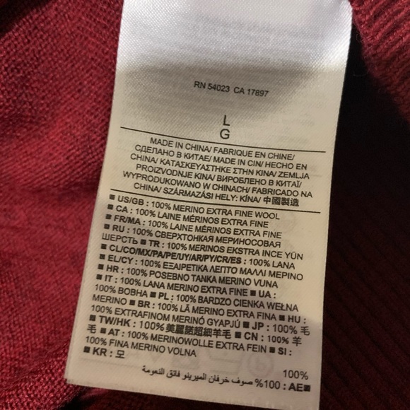 Banana Republic - Knit V-Neck Merino Wool Sweater - AS IS - Picture 4 of 7